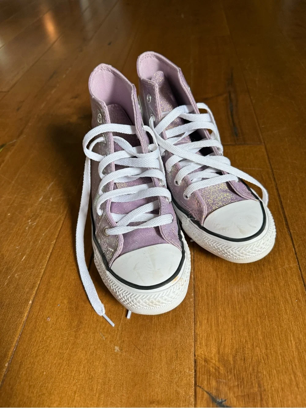 Converse Kids High-Top Glitter Sneakers - Light Pink